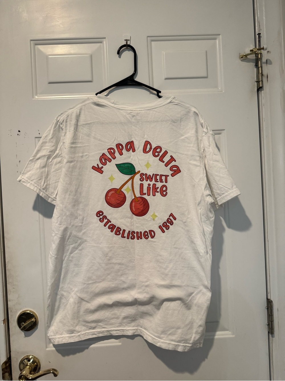 Comfort Colors White Cherry Graphic Kappa Delta Tee
